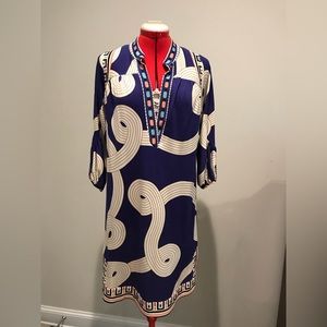 DVF classic jersey V neck dress size 8. Only worn once. Like new.